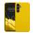 Kwmobile Samsung Galaxy S23 FE sárga szilikon telefontok, elülső és hátsó nézet