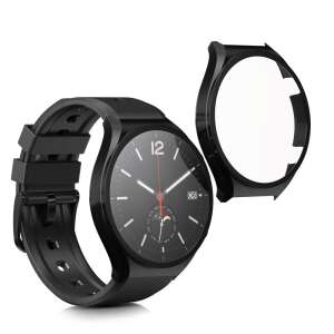 kwmobile черен защитен калъф със защитно покритие за екрана на Xiaomi Watch S1 - Смарт устройство