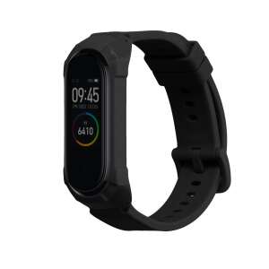 Черна силиконова каишка за смарт часовници Xiaomi Mi Band 6, Mi Band 5 и Mi Band 4 - Каишка за умен часовник