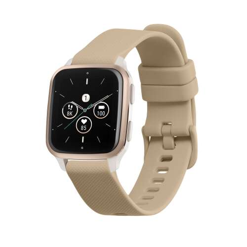 Bézs szilikon szíj Garmin Venu Sq 2 Music okosórahoz