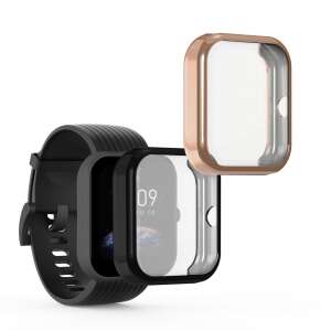 kwmobile Черен и розово златист калъф за смарт часовник за Amazfit Bip 3/Bip 3 Pro - Смарт устройство