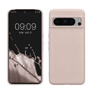 Kwmobile Google Pixel 8 Pro Case, Cream Silicone Case, Front and Back View - Phone Case