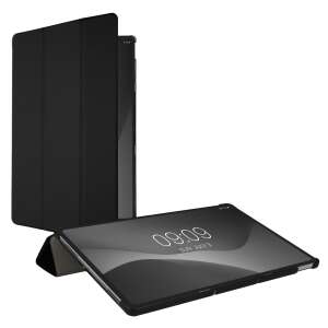 Husa inteligentă Kwmobile pentru tabletă Lenovo P12, Negru, Piele ecologică, Funcție stand, Închidere magnetică - Kwmobile Huse tablete