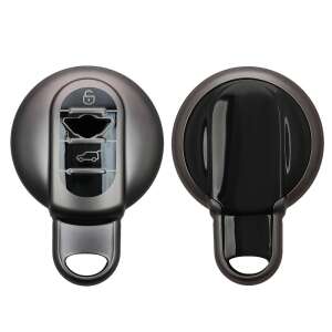 KWmobile Mini 3-Button Car Key Cover - Smart Key, Grey/Black, Silicone, KWM0000252U001C