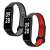 2 pack Kwmobile silicone replacement bands for Xiaomi Smart Band 8 Active, black and red