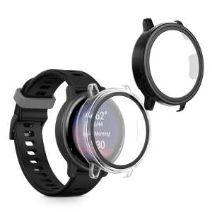 Etui ochronne Kwmobile do Garmin vivoactive 5 / active 5, przezroczysta i czarna ramka, 2 sztuki - Etui do inteligentnych zegarków
