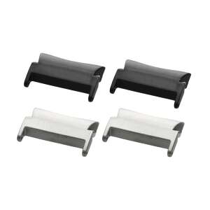 Set of 4 Kwmobile 20mm watch band adapters for Samsung Galaxy Watch 5, Watch 5 Pro, Watch 4, silver and black - Smart watch strap