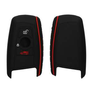 KWmobile BMW 3-Button Key Cover, Black/Red, Silicone, KWM0000085G004C
