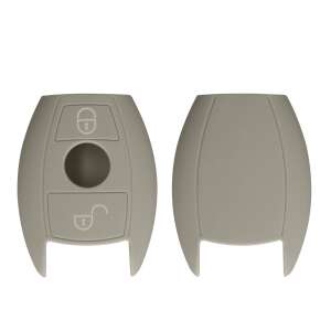 KWmobile Car Key Cover for Mercedes Benz 2 Buttons, Grey, Silicone, KWM000008AS002C