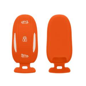 Капак за автомобилен ключ Kwmobile за Tesla Model X, оранжев, силикон, KWM0000093Z004C