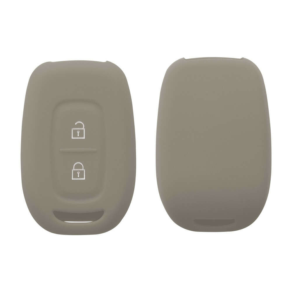 Kwmobile Car Key Cover for Dacia/Renault 2 Buttons, Grey, Silicone, KWM000012VM004C