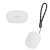 White kwmobile silicone case for Anker Soundcore P20i earbuds with lanyard