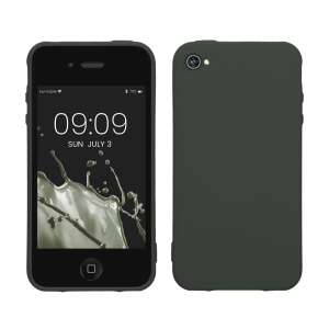 Kwmobile Silicone Case for Apple iPhone 4 / 4S - Dark Green - Kwmobile