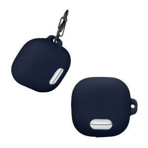 Kwmobile silicone case for Anker Soundcore Liberty 4 NC earbuds, dark blue, with keychain - Headset Accessory