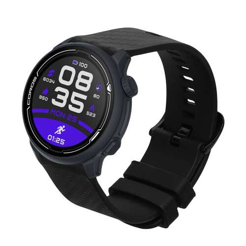 Fekete szilikon csere szíj Coros Pace 2 és Apex 42mm okosórákhoz