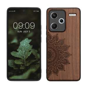 Kwmobile wooden phone case for Xiaomi Redmi Note 13 Pro Plus 5G with mandala design - Phone Case