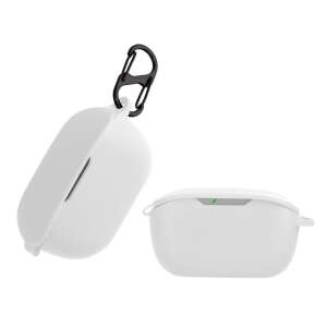 Бял силиконов калъф Kwmobile за JBL Wave Buds с карабинер - Технически статии и електроника