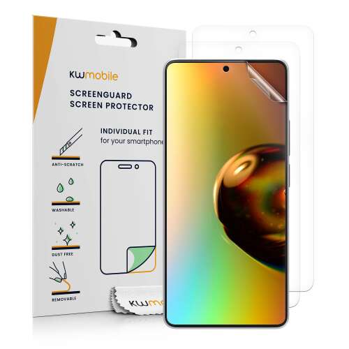 kwmobile 3 darabos képernyővédő fólia Xiaomi Redmi Note 13 Pro / Poco X6 telefonhoz, átlátszó
