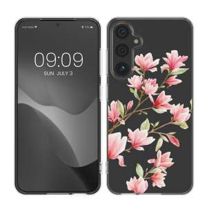 kwmobile Kwiatowe Przezroczyste Etui do Samsung Galaxy A55 - Kontakty telefoniczne