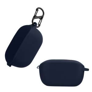 Husă silicon albastru închis Kwmobile pentru JBL Wave 100TWS cu carabină - Accesorii pentru căști