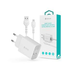 Devia Smart Series Ladegerät-Set mit Lightning-Kabel, 2x USB-Netzteil-Adapter, 5V/2.4A, weiß - Devia