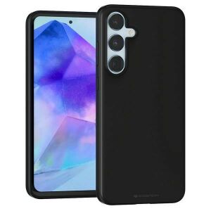 Mercury Soft Schwarze Silikonhülle für Samsung Galaxy A55 - Mercury