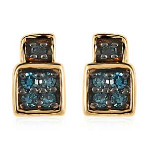 Arany fülbevaló kék gyémánttal, VGL0200 - Női fülbevaló