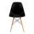 ModernHome black dining chair with beechwood legs