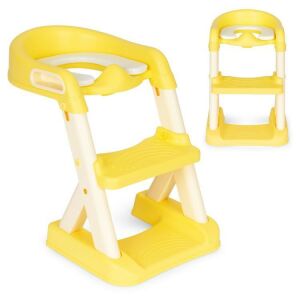 ECOTOYS Yellow and White Potty Training Seat with Ladder - Diapering