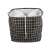 Fekete-fehér kockás mosókonyha kosár húzózsinóros záródással