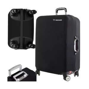 TRIZAND 23838 suitcase cover, black, L size, luggage protector, travel bag cover - Luggage Cover