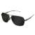 Trizand polarized sunglasses with silver frame and black lenses