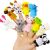 Kruzzel 10-piece animal finger puppet set for kids, featuring a variety of plush animal characters.