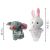 Kruzzel finger puppets: close-up of a mouse and rabbit, showing dimensions.