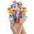 Kruzzel animal finger puppets set, featuring a collection of plush animal characters on a hand.