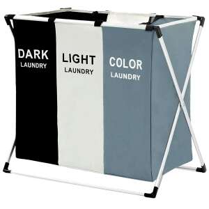 Three-compartment Freestanding Laundry Basket 135l 102118063