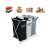 Three-compartment Freestanding Laundry Basket 135l 102118063