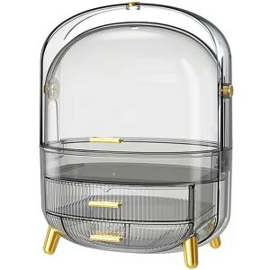 Átlátszó Akril Kozmetikai Rendszerező LED Fénnyel és Fiókokkal - Kozmetikai rendszerező