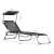 Dimensions of the black adjustable sunshade garden lounger, ModernHome