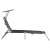 Black adjustable canopy sun lounger, ModernHome