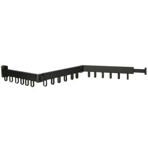 Teleskopische Dreifach-Wandverlängerung 114 cm schwarz 102118815