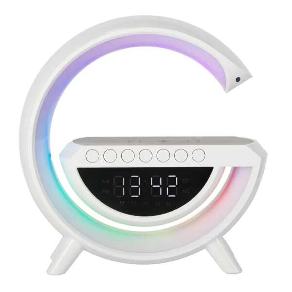 Aura LED Ébresztőóra - Vezeték nélküli Töltő, RGB Világítás, Rádió