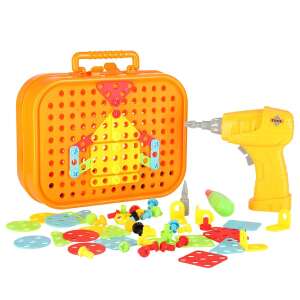 Ikonka Creative Building Blocks Set in Suitcase with Screwdriver - Space Theme - Nonbrand DIY Craft Kit