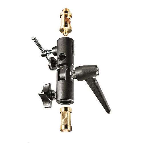 Manfrotto 026 Lite-Tite ernyő adapter stúdió világításhoz, forgó és rögzítő mechanizmussal