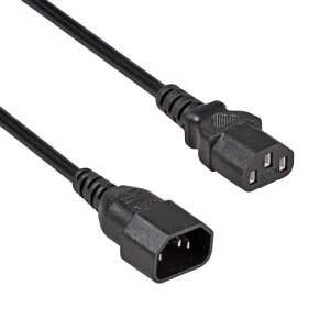 Akyga 3 meter C13 to C14 extension power cable, black - Akyga