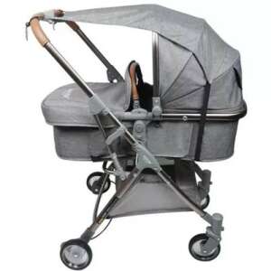 Malatec Kinderwagen Sonnenschutzverdeck, grau, für Kinderwagen, Sonnenschutz und Regenschutz - Malatec