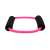 Pink O-shape resistance band with foam handles for exercise
