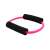 Pink O-shape resistance band with foam handles for exercise
