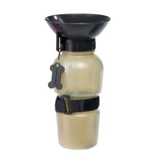 Portable dog water bottle with bowl, 500ml, leak-proof, for walks and travel - Pet Care