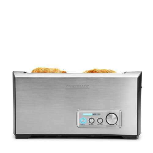 Gastroback G 42398 Design Pro 4-slice toaster, stainless steel, with digital display and controls